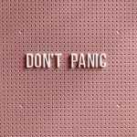 Don't Panic text on a pegboard