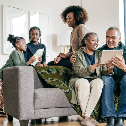 Grandparents separate from the family