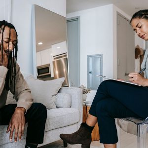 Two people in an EMDR Therapy Session
